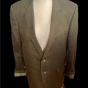 Vintage Men's Classic Blazer in Olive Green
